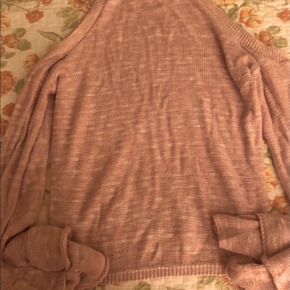Express Cold Shoulder Bell Sleeve Sweater - Picture 3 of 4